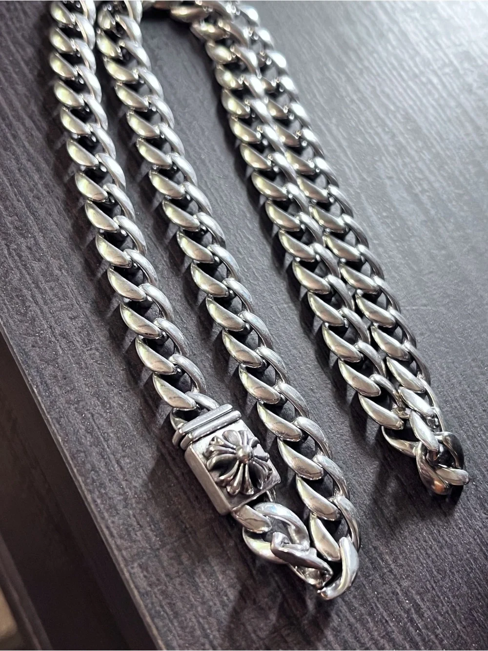 Chrome Hearts Silver Cuban Link Necklace